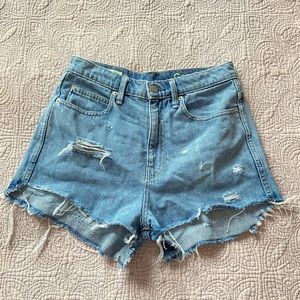 Gap denim hi-rise cut off jean shorts